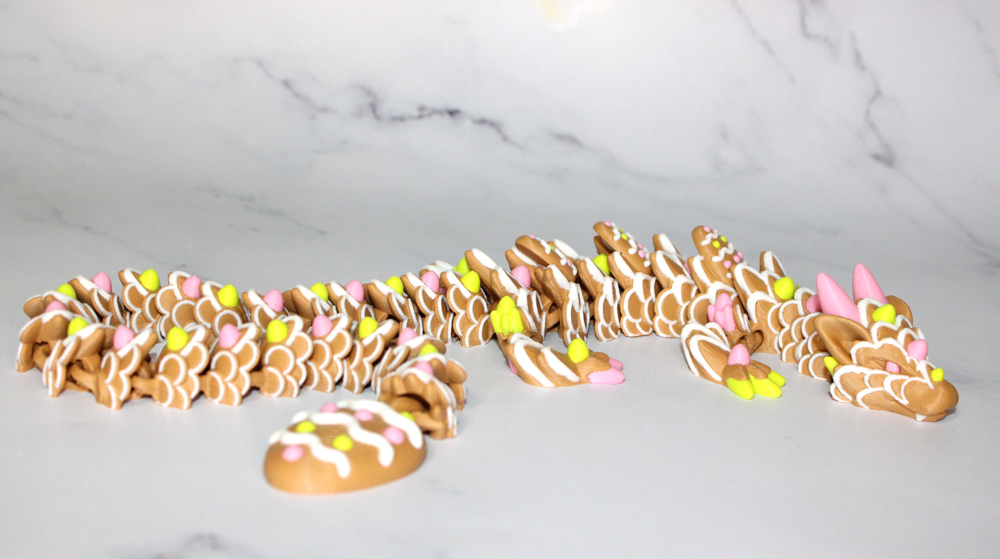 Easter Cookie Dragon or Baby 3D Printed Articulated