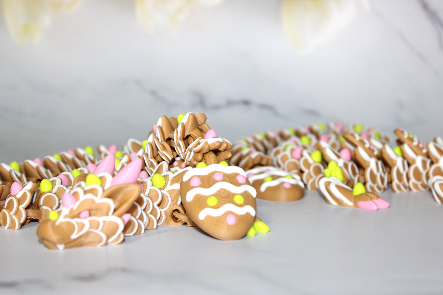 Easter Cookie Dragon or Baby 3D Printed Articulated