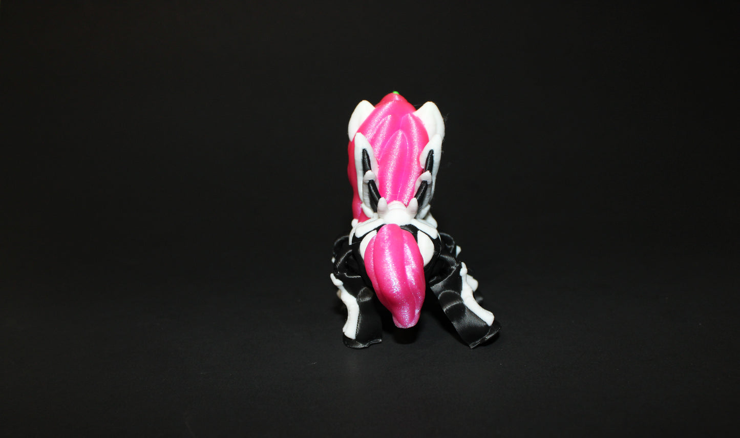 Skeleton Unicorn 3" Tall: 3D Printed Articulated Fidget Figurine
