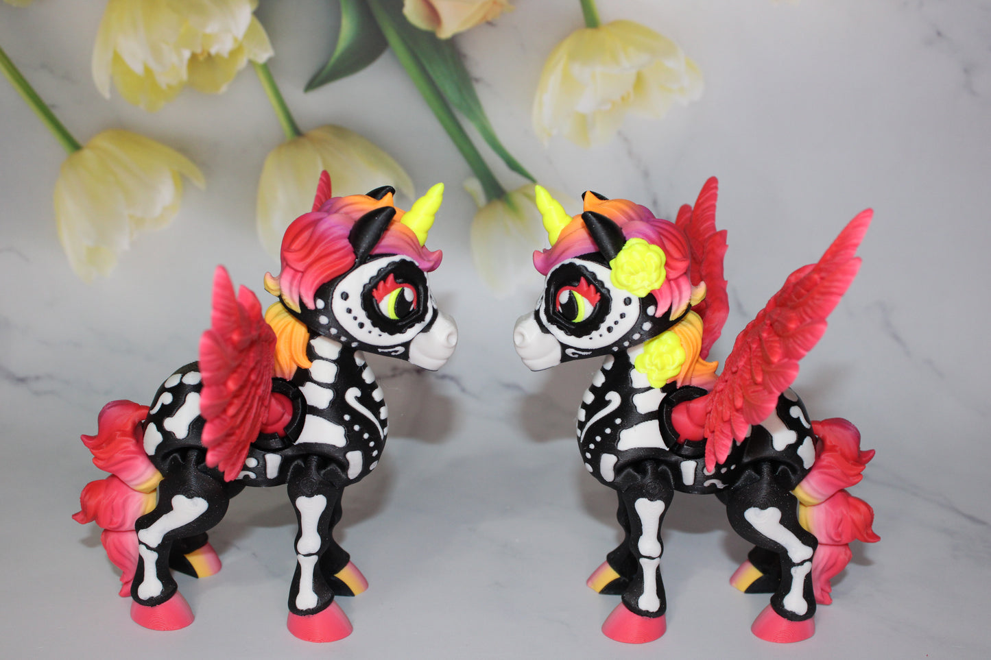 Spooky Unicorn 3D Printed Articulated Flexi Fidget Figurine