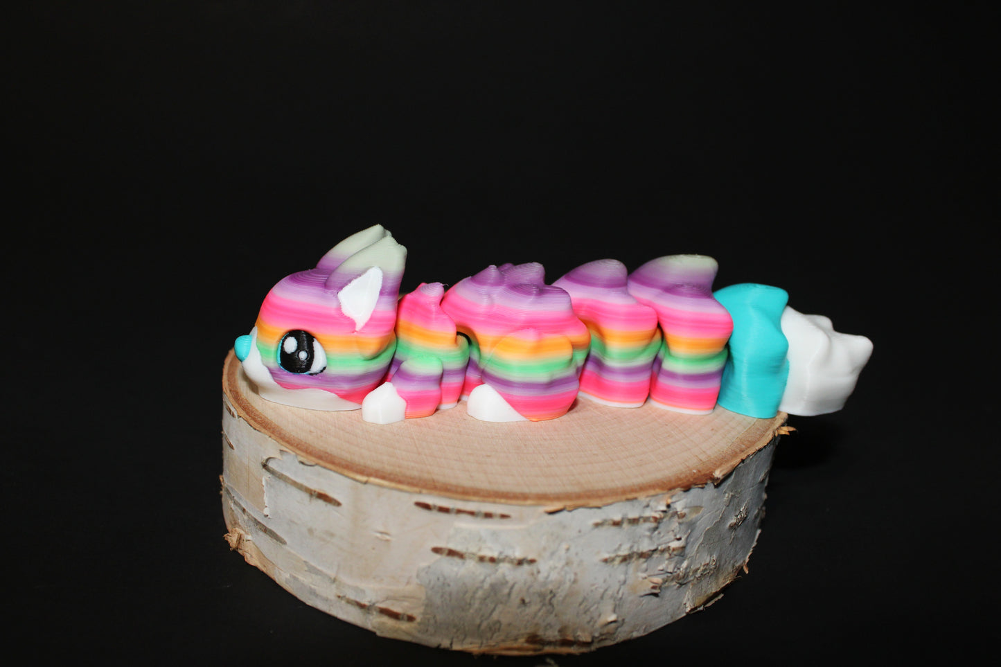 3D Printed Squirrel 5" Long with Stump Options