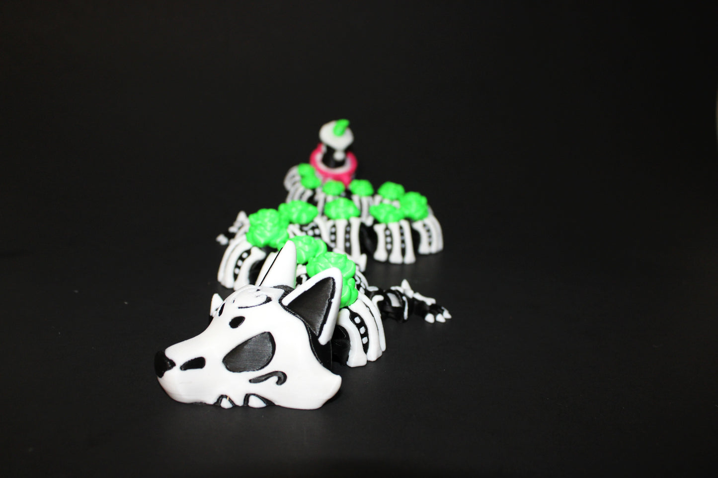 Day of the Dead Dragon 3D Printed Articulated Figurine 16.5" Long or Mini 6" Long