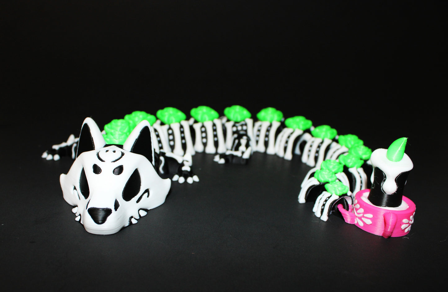 Day of the Dead Dragon 3D Printed Articulated Figurine 16.5" Long or Mini 6" Long