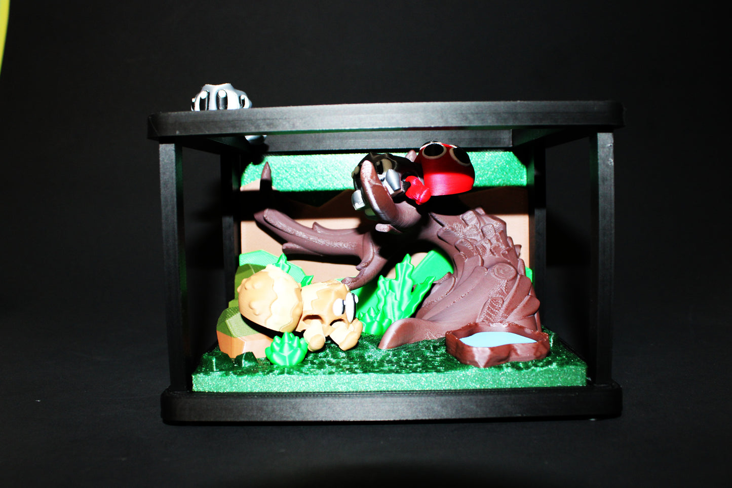 3D Printed Flexi Jumping Spider Set: 3 Spiders Included with Enclosure