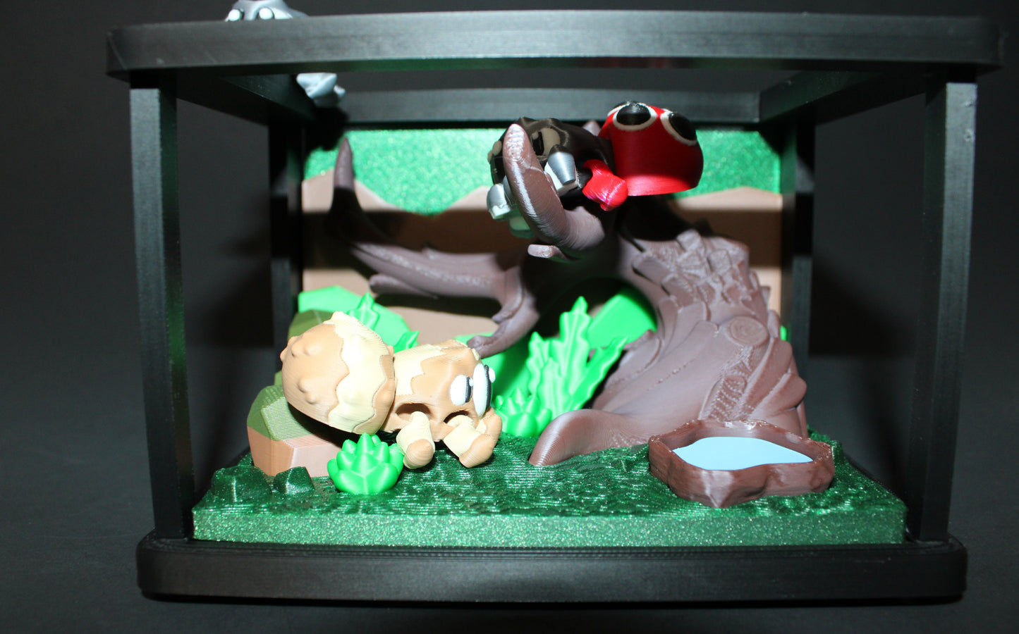 3D Printed Flexi Jumping Spider Set: 3 Spiders Included with Enclosure