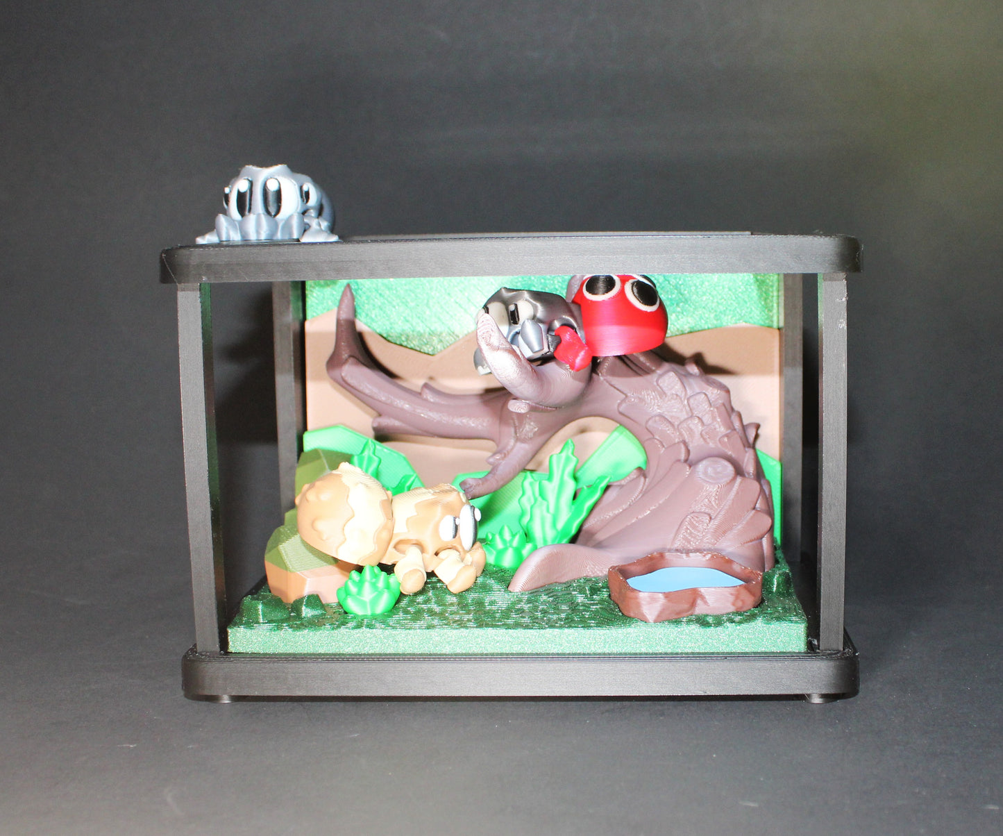 3D Printed Flexi Jumping Spider Set: 3 Spiders Included with Enclosure