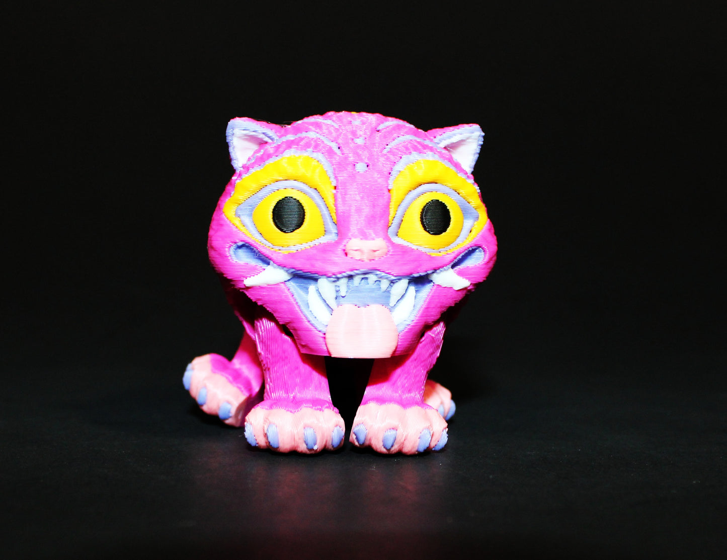 3D Printed Articulated Fidget Toy: Oni Tiger 3.5" Long-Flexi or Sculpt Options