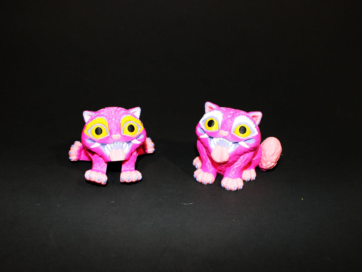 3D Printed Articulated Fidget Toy: Oni Tiger 3.5" Long-Flexi or Sculpt Options