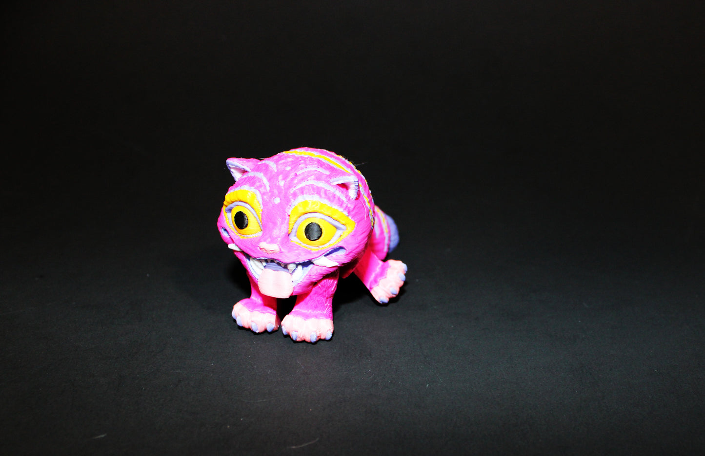 3D Printed Articulated Fidget Toy: Oni Tiger 3.5" Long-Flexi or Sculpt Options