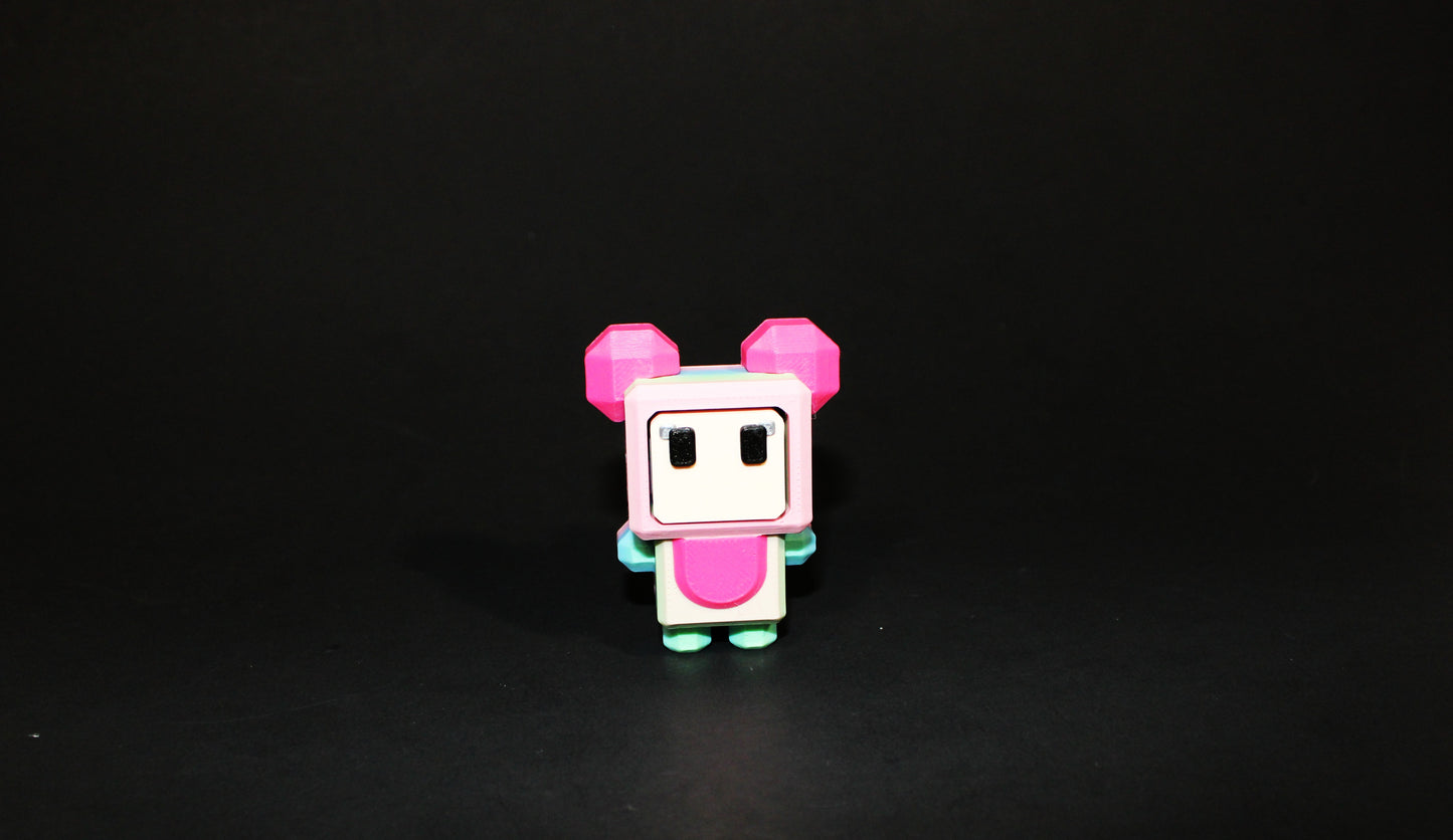 3D Printed Bit Click Puppy, Kitty or Pom Pom with Magnetic Autum Shelf-Clicker Toy