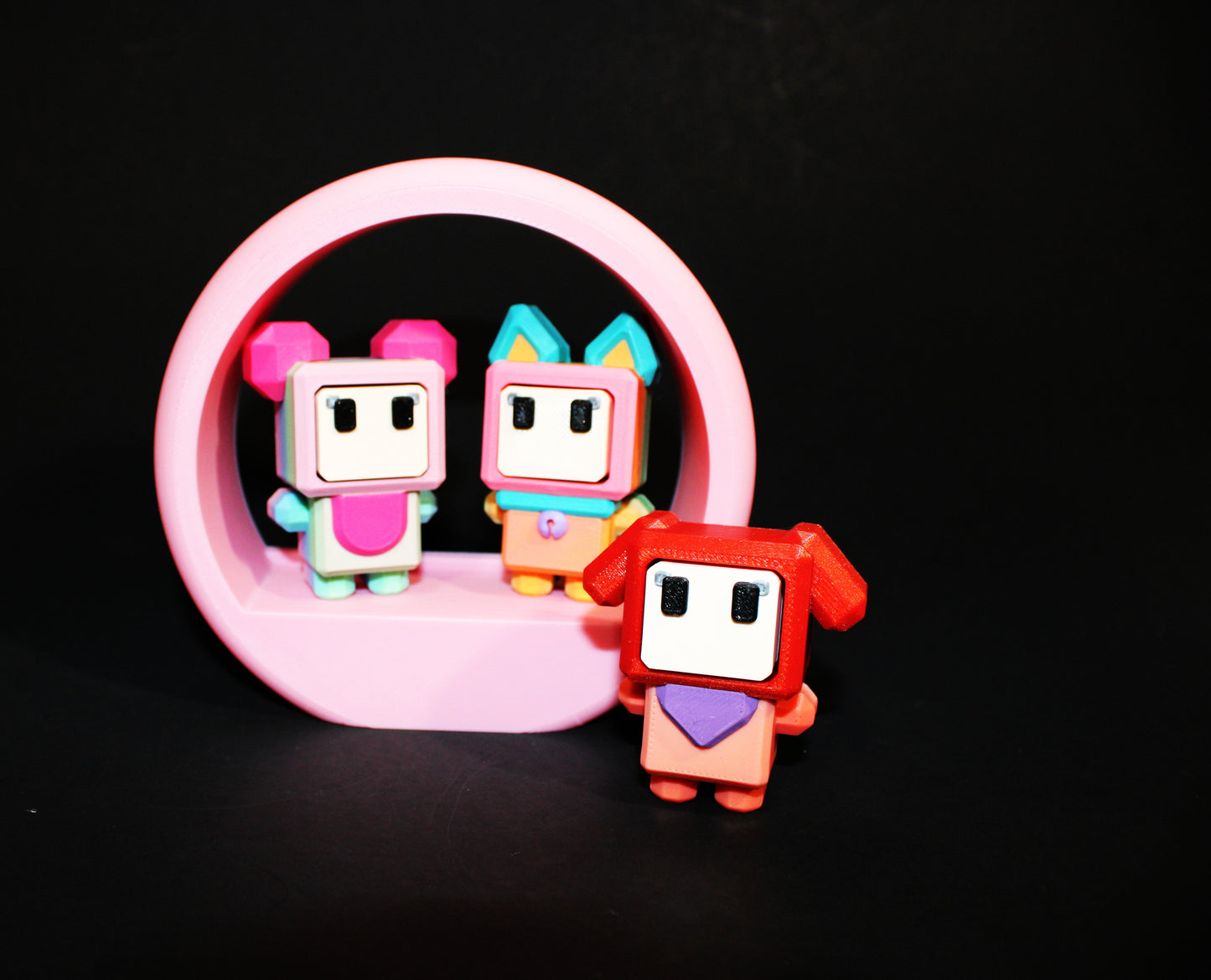 3D Printed Bit Click Puppy, Kitty or Pom Pom with Magnetic Autum Shelf-Clicker Toy