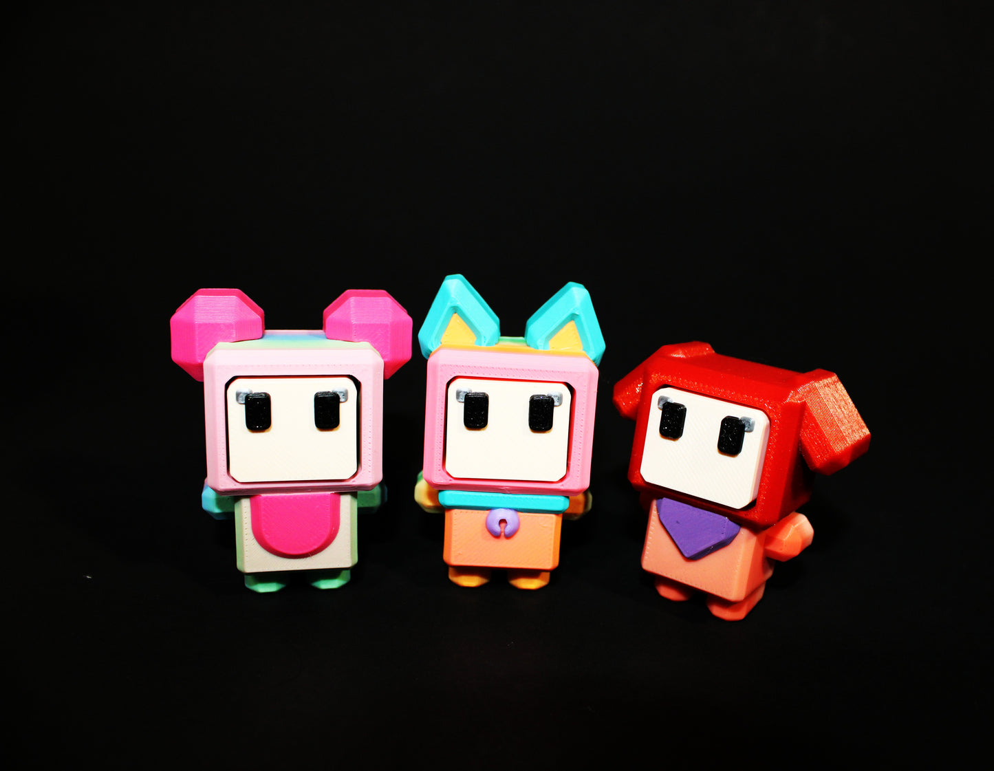 3D Printed Bit Click Puppy, Kitty or Pom Pom with Magnetic Autum Shelf-Clicker Toy