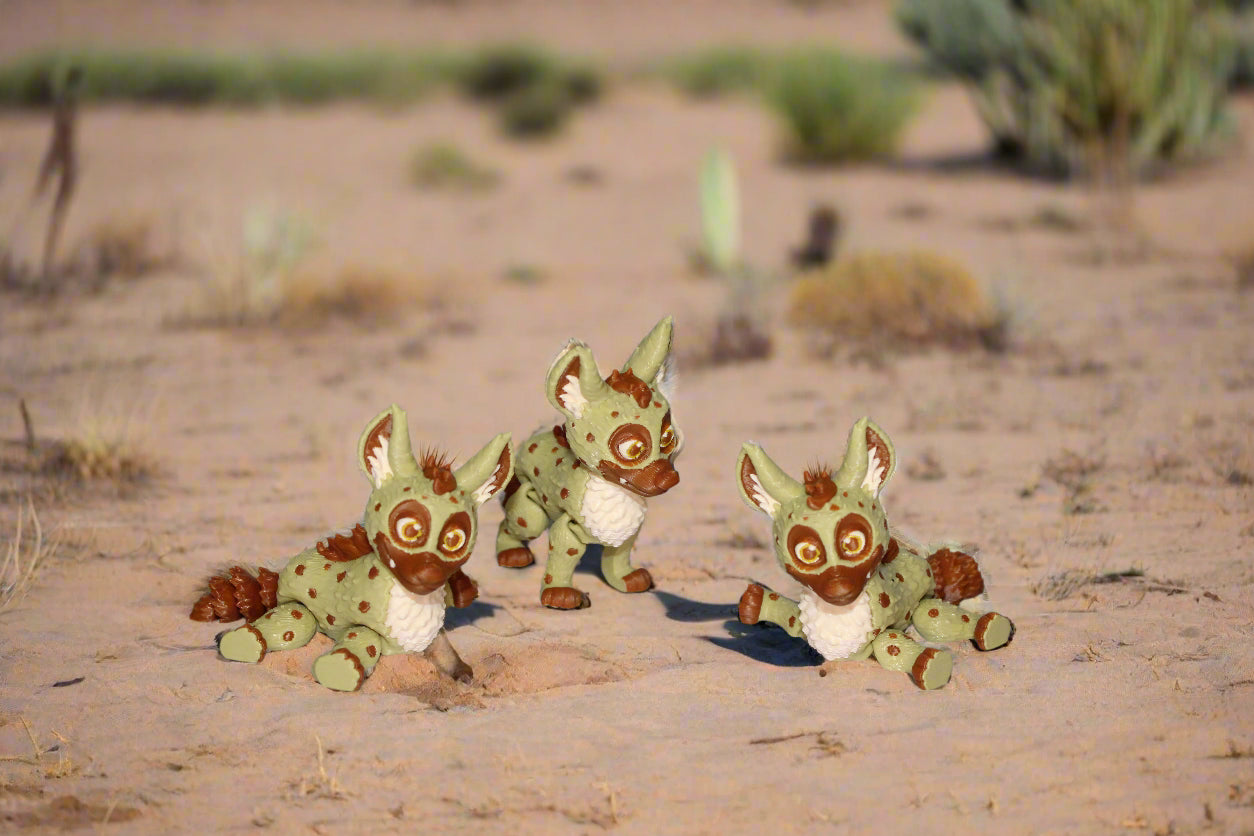 Hyena 3D Printed Articulated Flexi Fidget Figurine