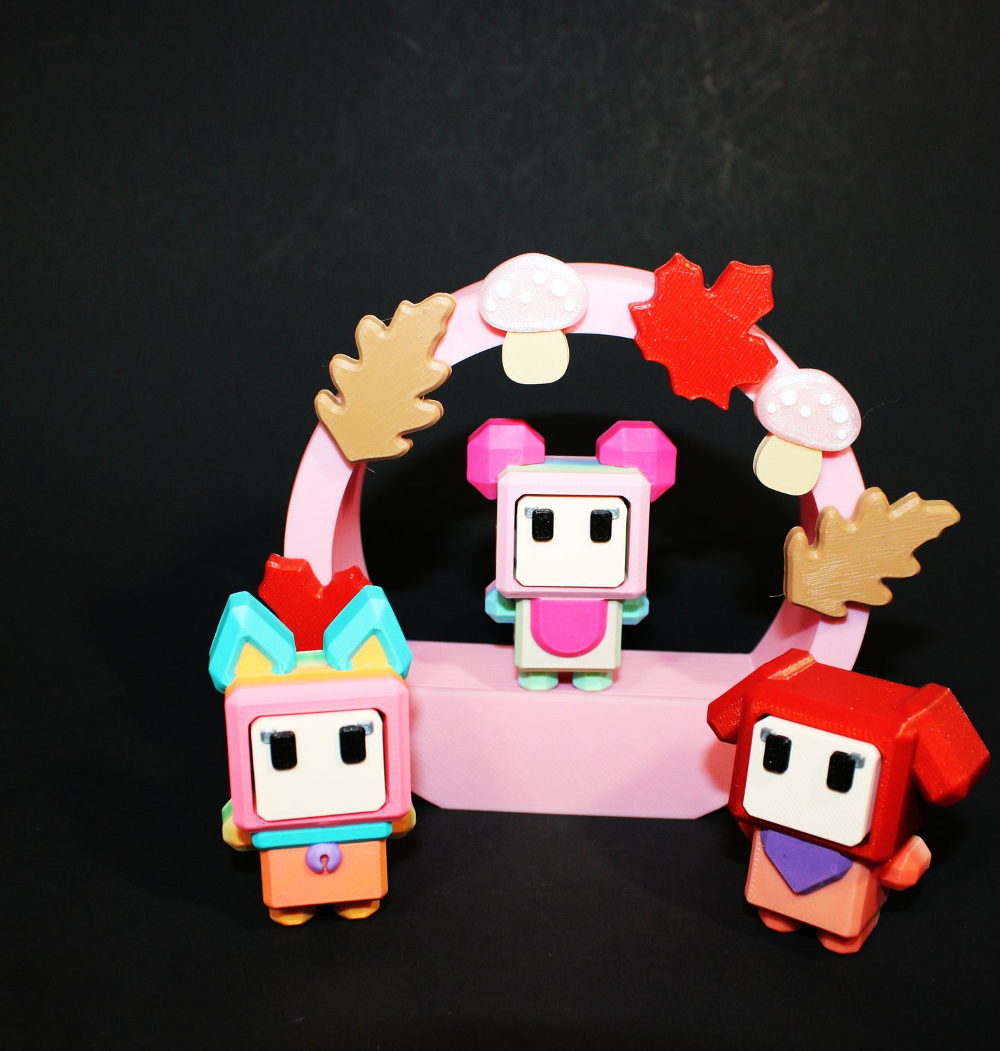 3D Printed Bit Click Puppy, Kitty or Pom Pom with Magnetic Autum Shelf-Clicker Toy