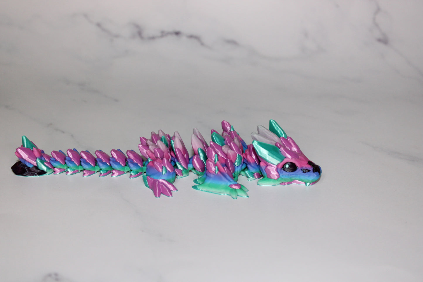 Baby Crystal Gemstone or Crystal Gemstone Wyvern Dragon Articulated Figurine - Wonderland 3D Printing