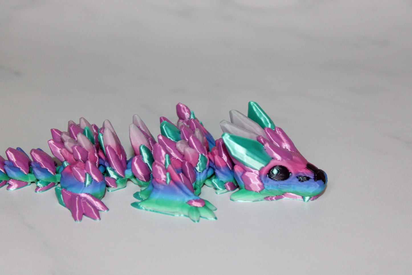 Baby Crystal Gemstone or Crystal Gemstone Wyvern Dragon Articulated Figurine - Wonderland 3D Printing