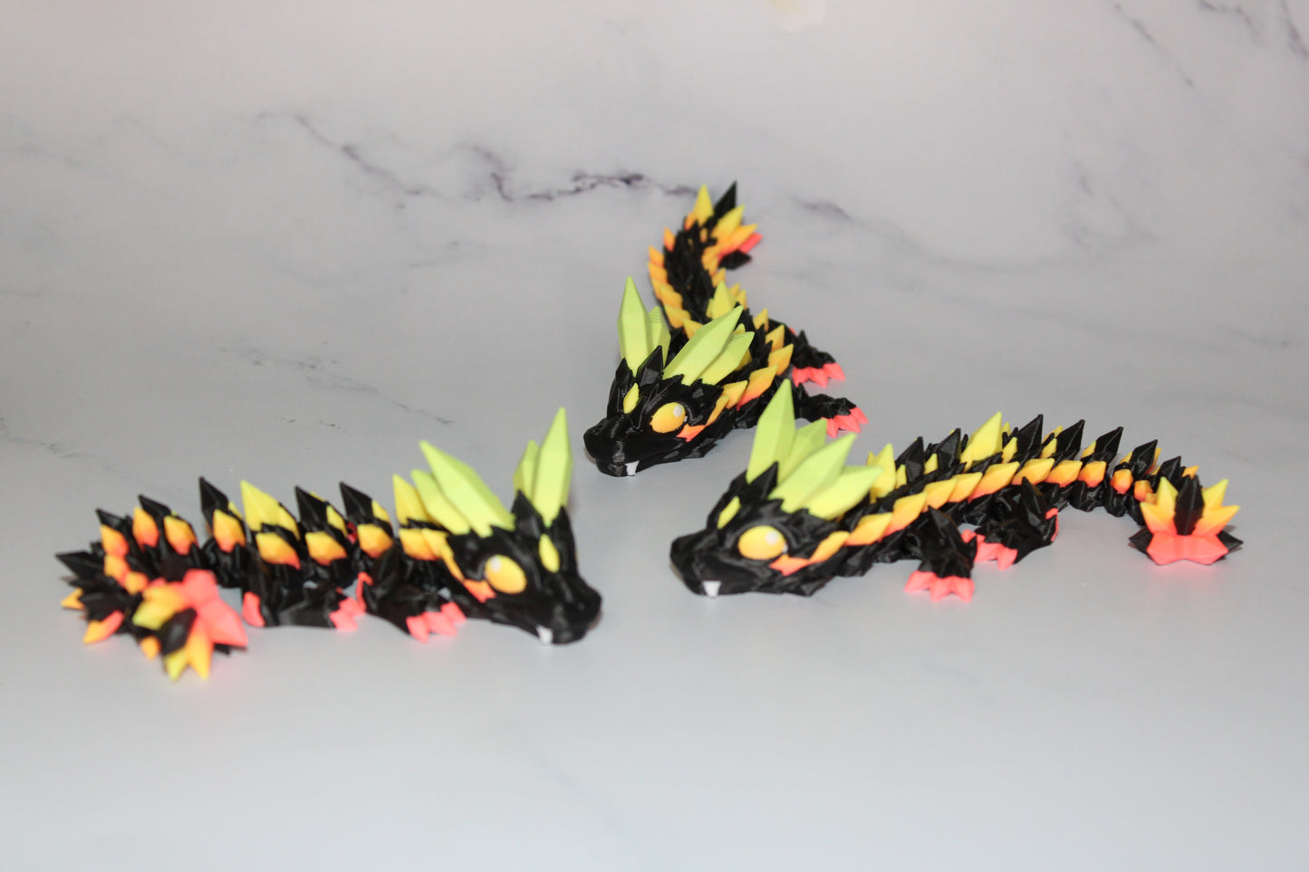 Baby Crystal Dragon or Classic Crystal Dragon 3D Printed Articulated Figurine
