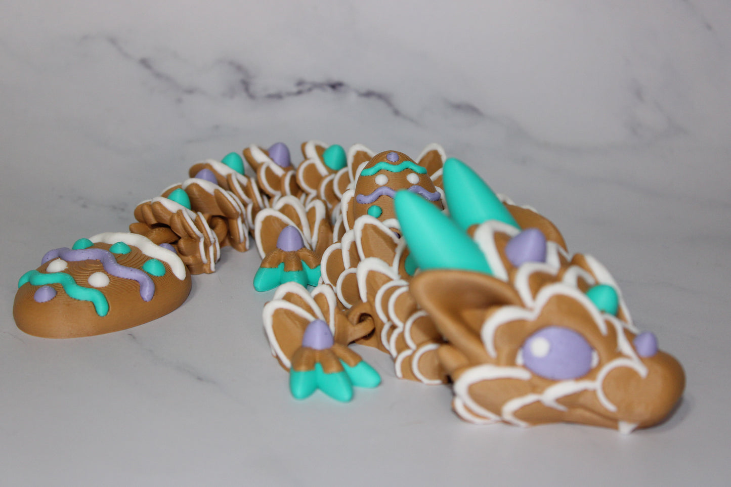 Easter Cookie Dragon or Baby 3D Printed Articulated