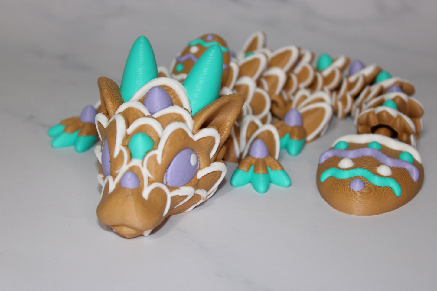 Easter Cookie Dragon or Baby 3D Printed Articulated