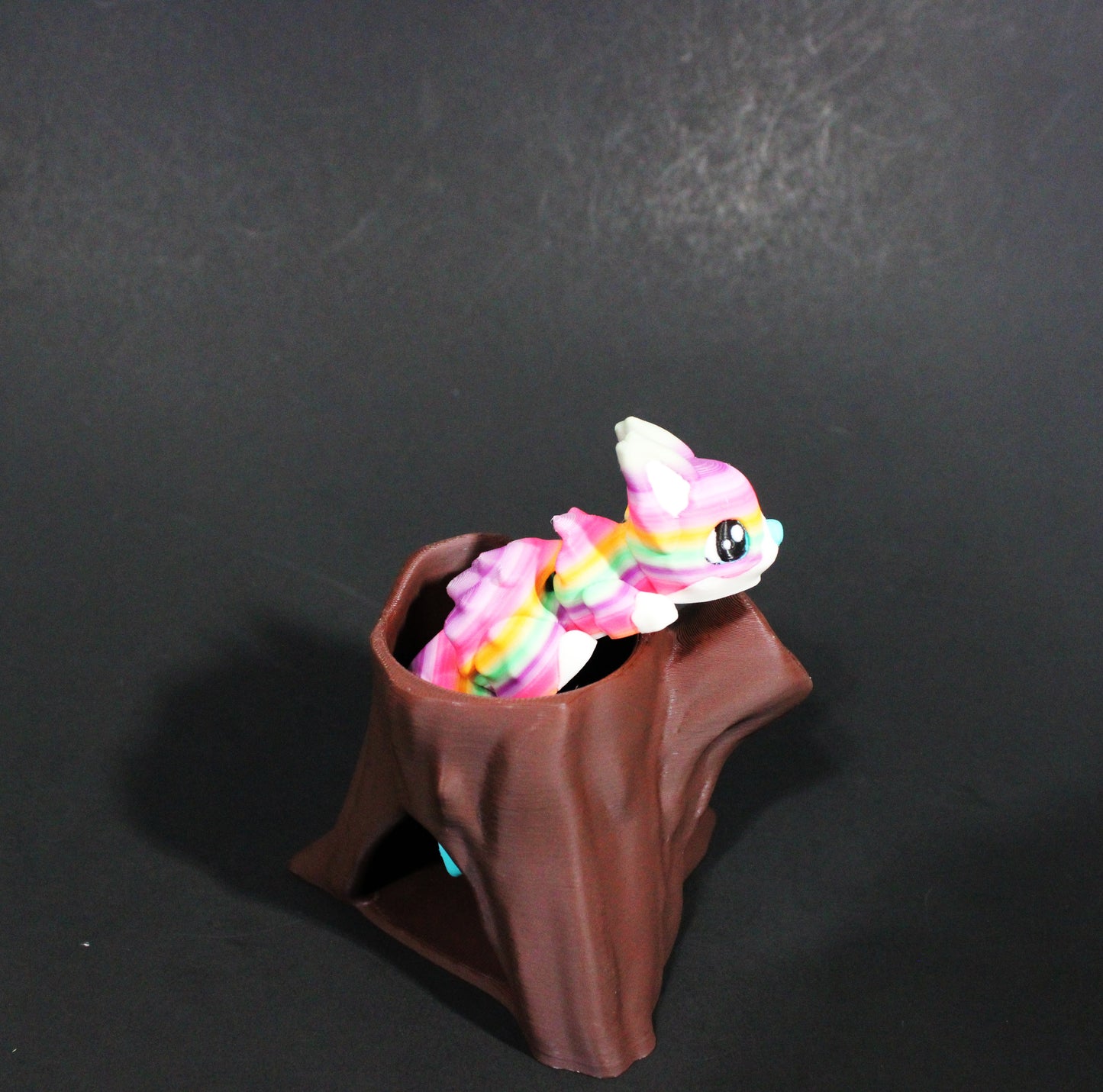 3D Printed Squirrel 5" Long with Stump Options