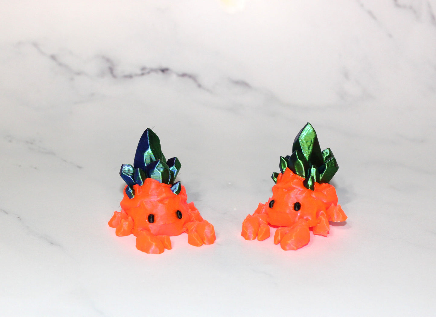 Crystal Crab or Lobster with Pail Articulated 3d Printed Figurine - Wonderland 3D Printing