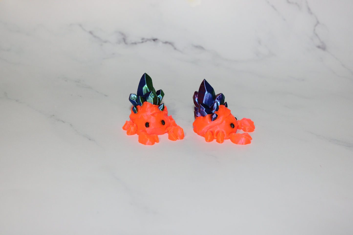 Crystal Crab or Lobster with Pail Articulated 3d Printed Figurine - Wonderland 3D Printing