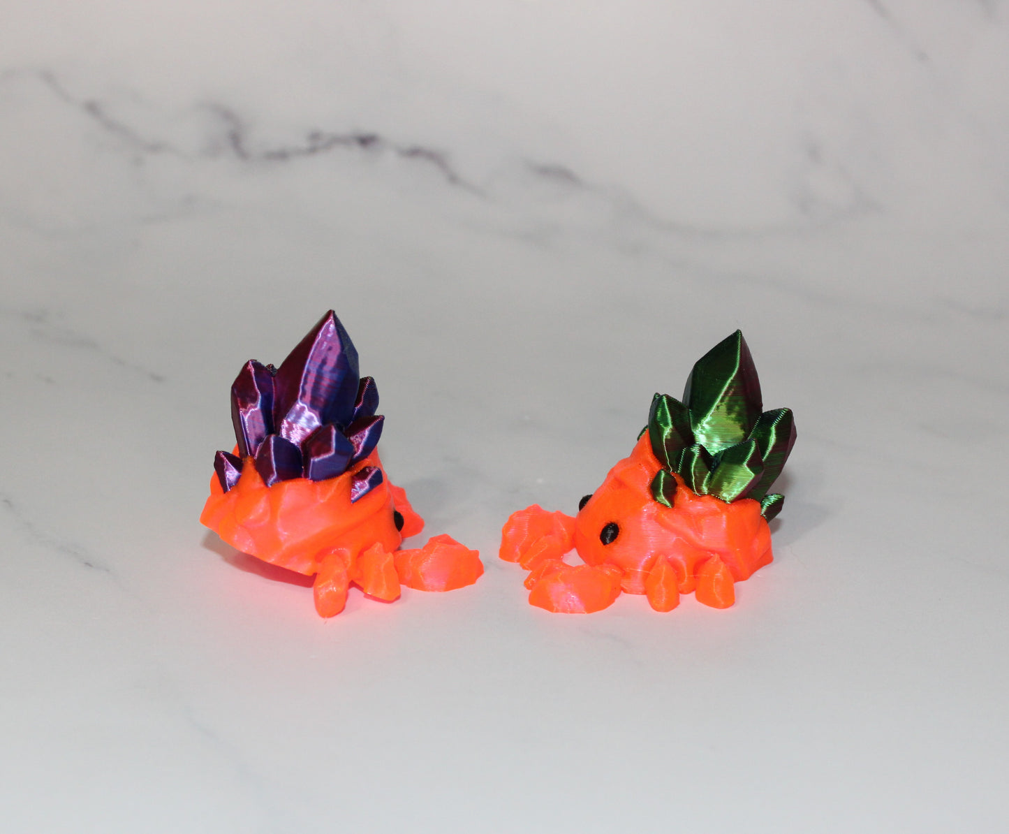 Crystal Crab or Lobster with Pail Articulated 3d Printed Figurine - Wonderland 3D Printing