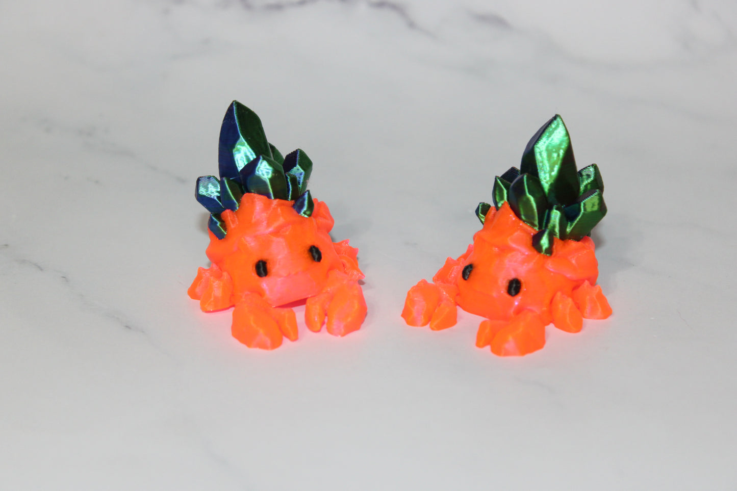 Crystal Crab or Lobster with Pail Articulated 3d Printed Figurine - Wonderland 3D Printing