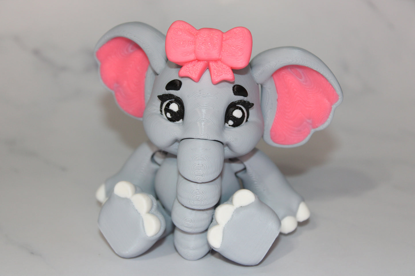 Baby Elephant or Mini Edition Baby 3D Printed Articulated Flexi Fidget Figurine