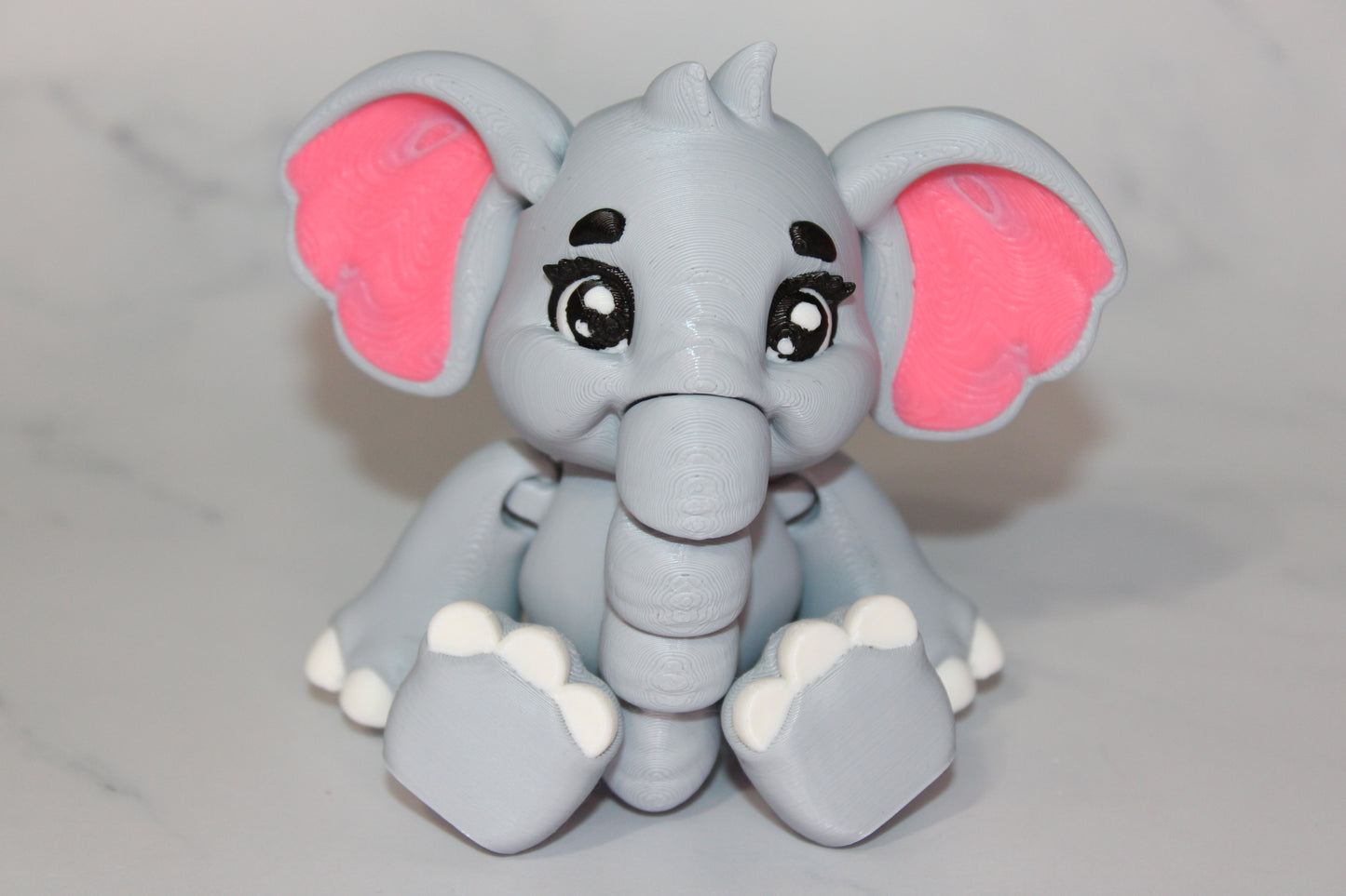 Baby Elephant or Mini Edition Baby 3D Printed Articulated Flexi Fidget Figurine