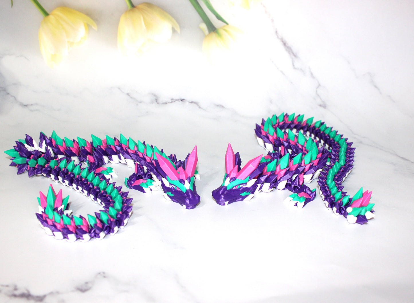 Baby Crystal Dragon or Classic Crystal Dragon 3D Printed Articulated Figurine