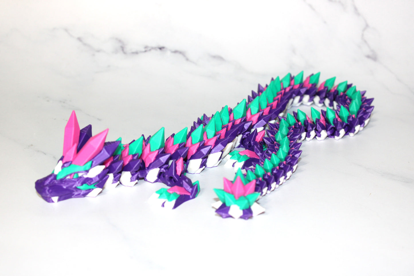 Baby Crystal Dragon or Classic Crystal Dragon 3D Printed Articulated Figurine
