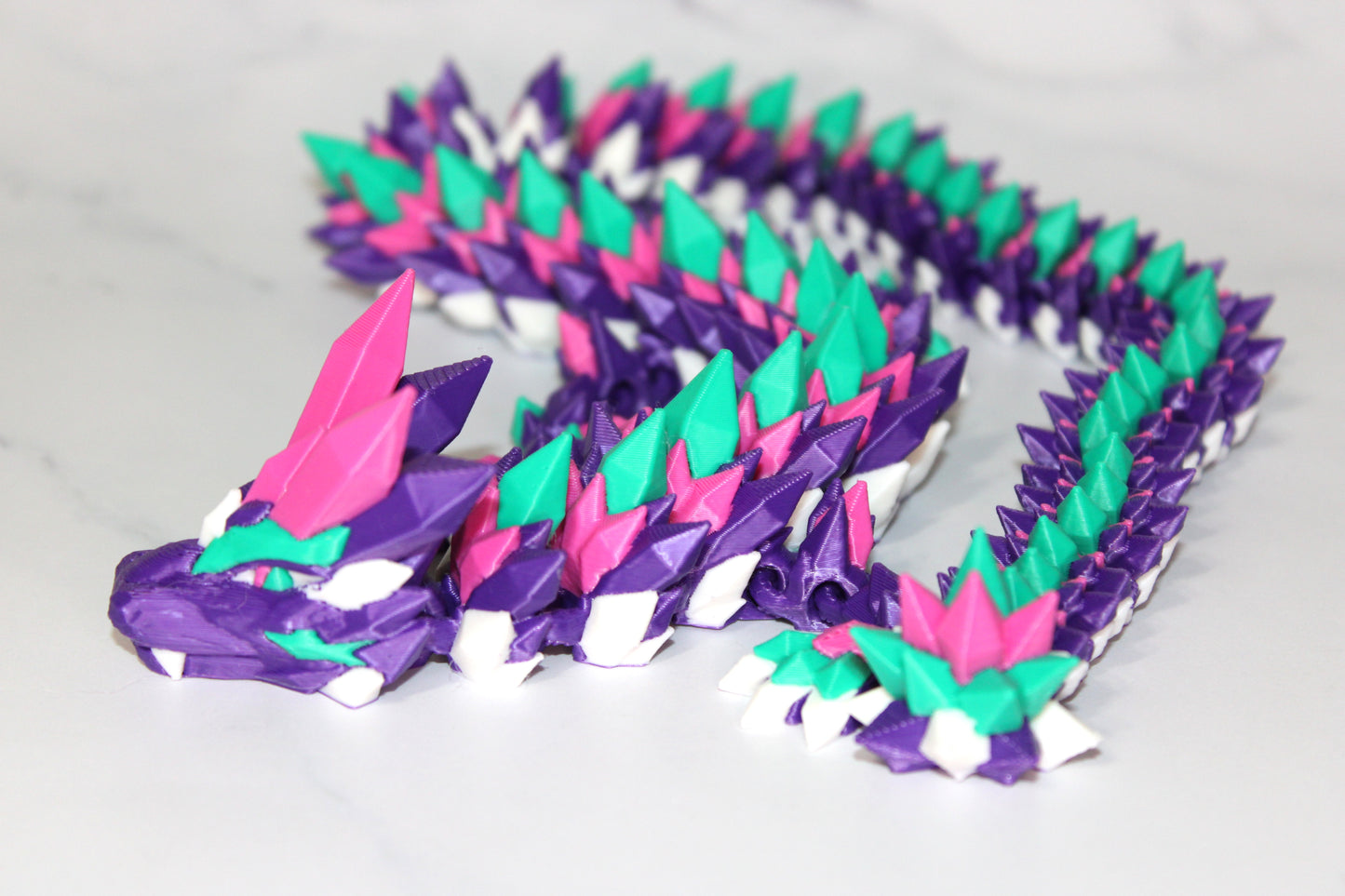 Baby Crystal Dragon or Classic Crystal Dragon 3D Printed Articulated Figurine