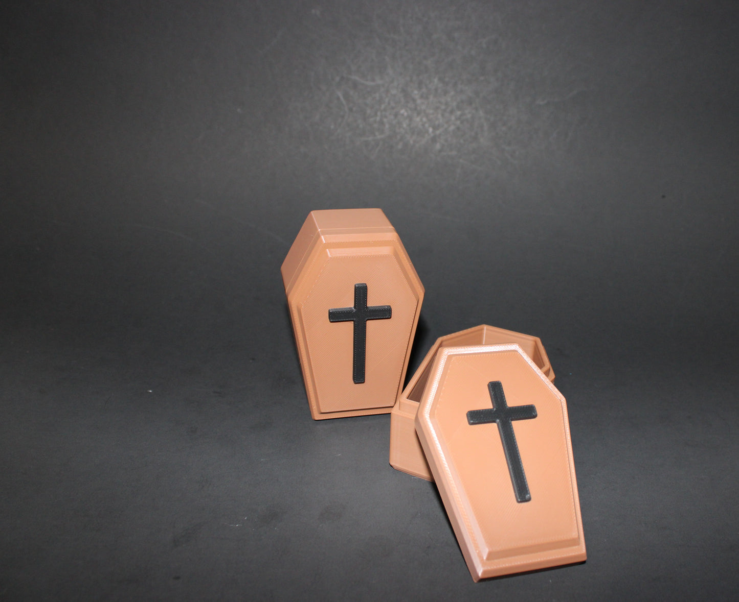 3D Printed Coffin- Comes with 1 randomly chosen Halloween Mini