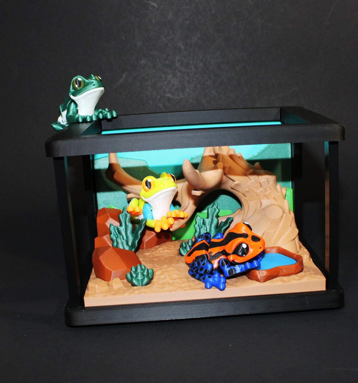 Mini Frog 2.25" with Enclosure 3D Printed Articulated Figurine -Popular Gift Idea!