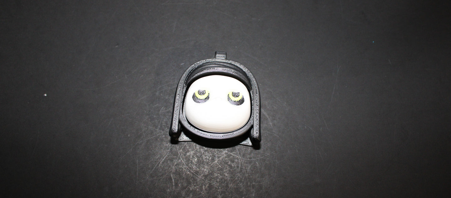 3D-printed Halloween keychain clickers, 2 inches.