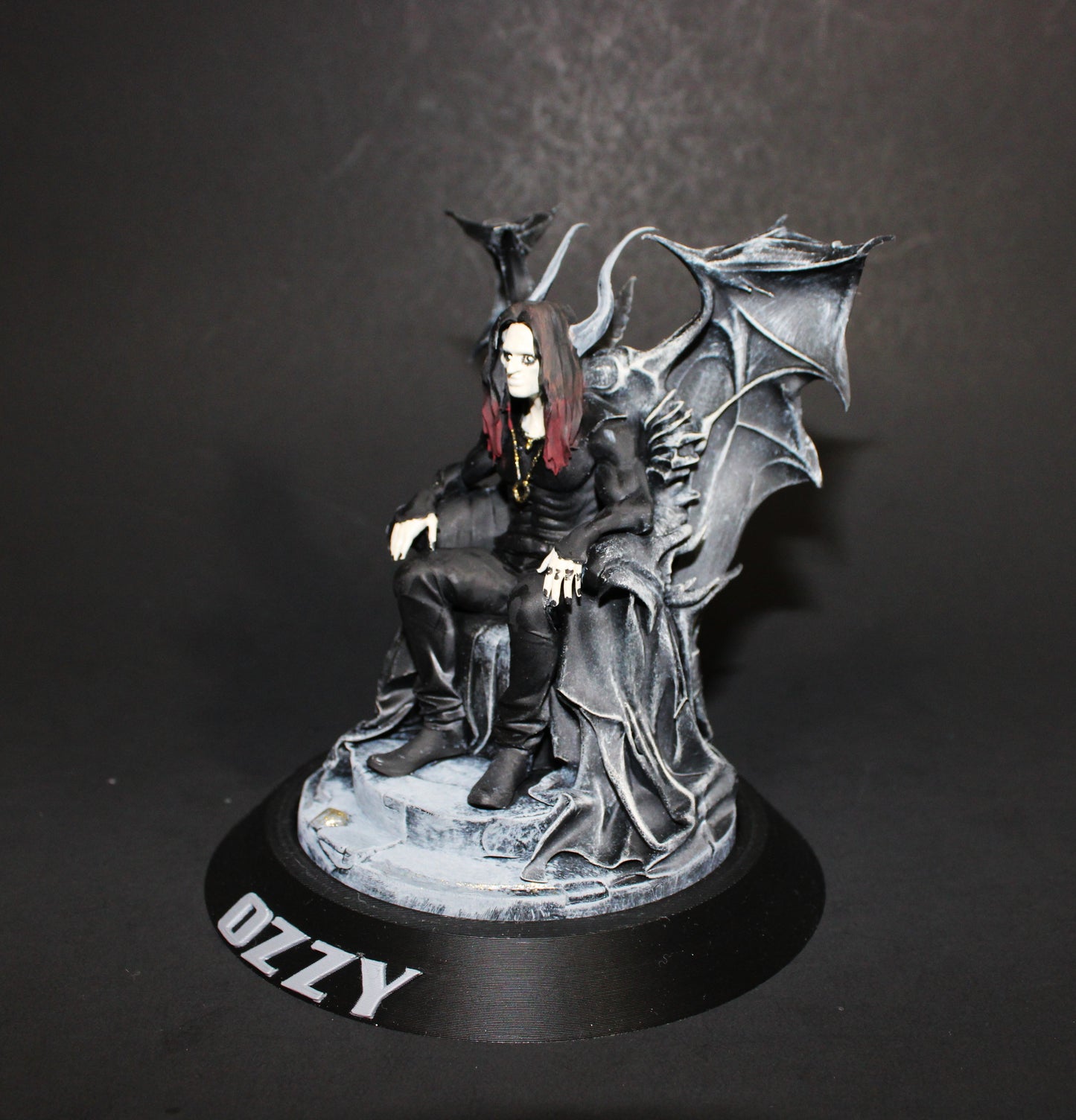 Hand-painted, resin-printed 5.5" tall statue of the Prince of Darkness.