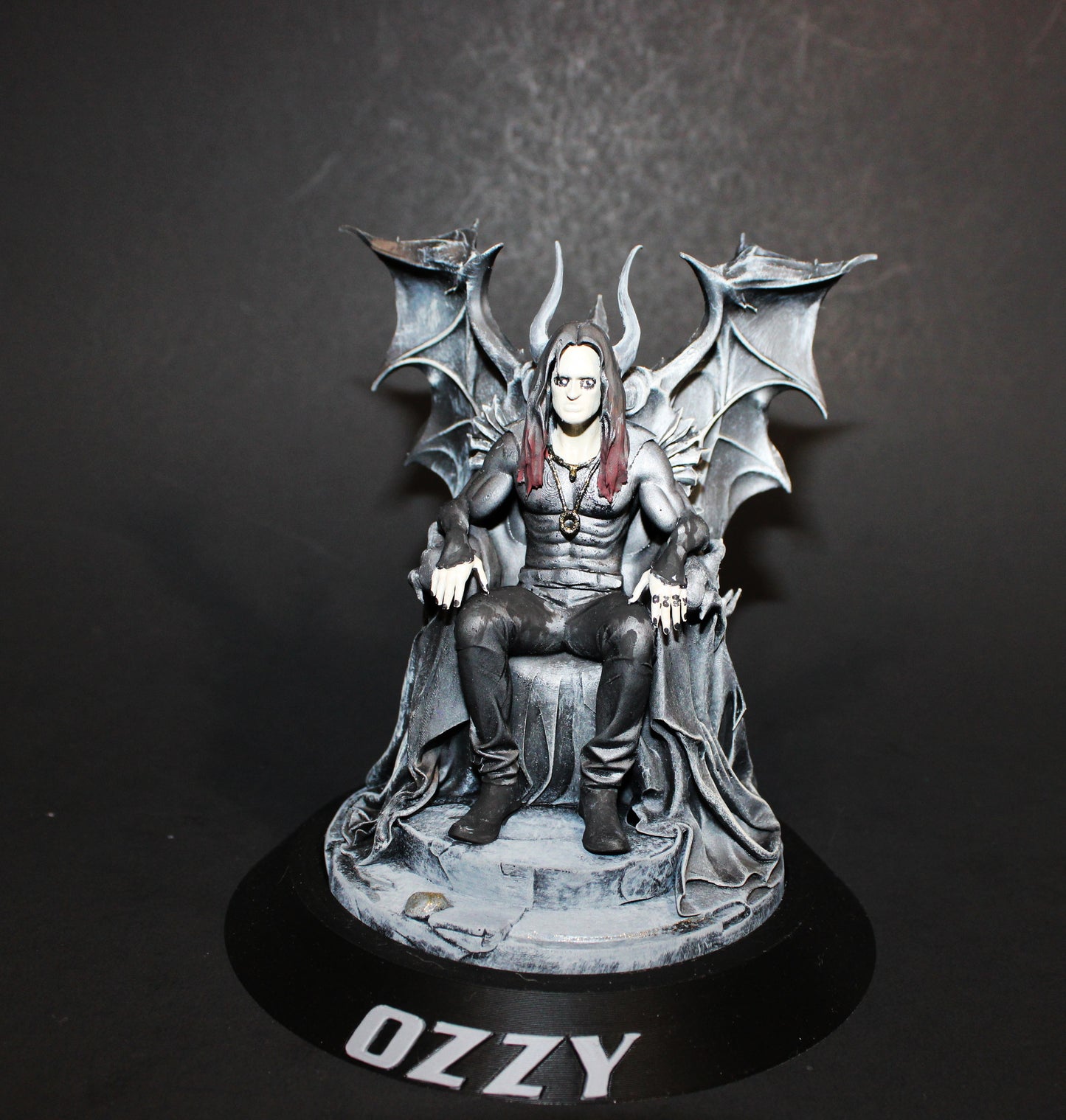 Hand-painted, resin-printed 5.5" tall statue of the Prince of Darkness.