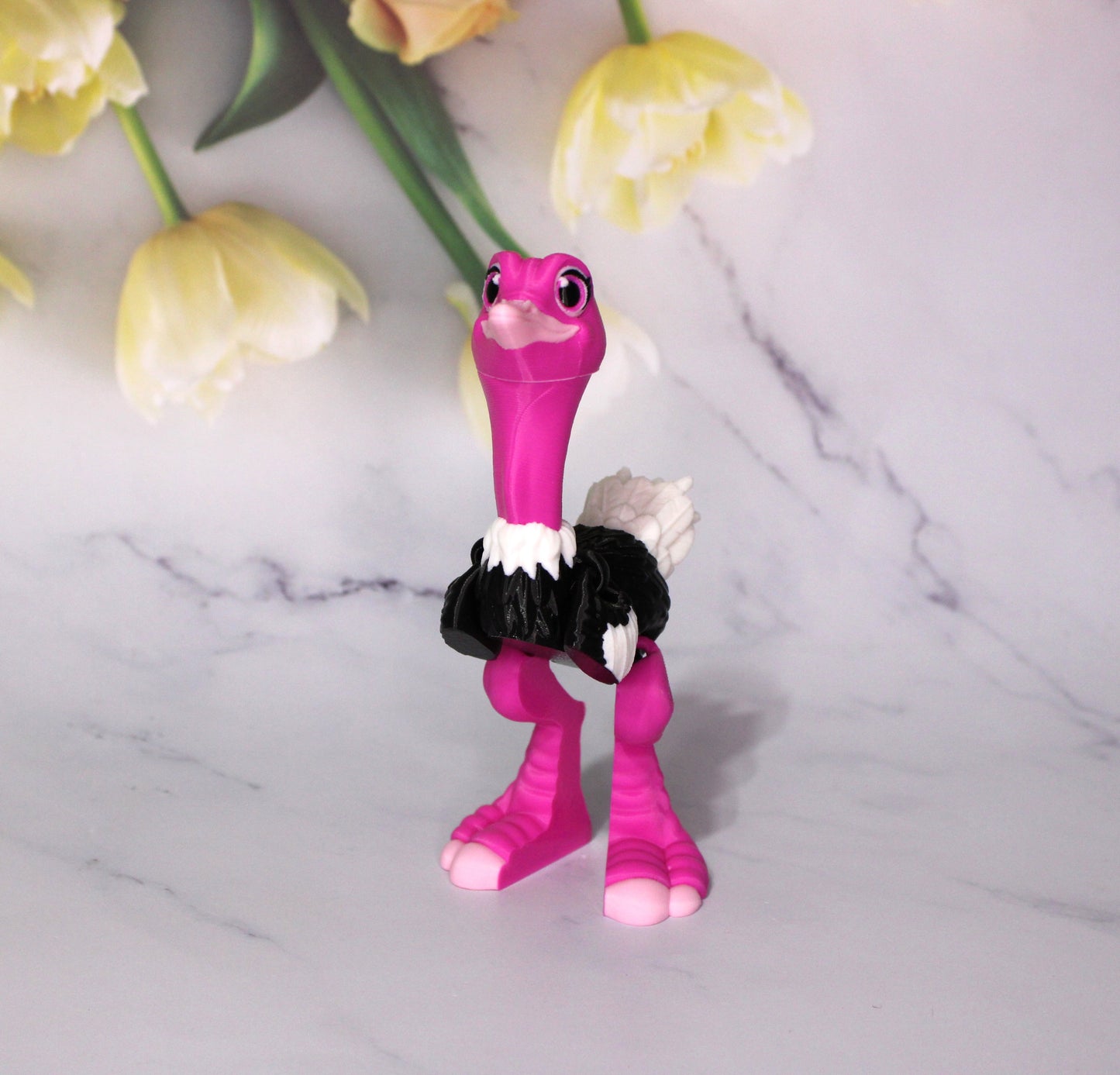 Ostrich or Flamingo 3D Printed Articulated Flexi Fidget Figurine