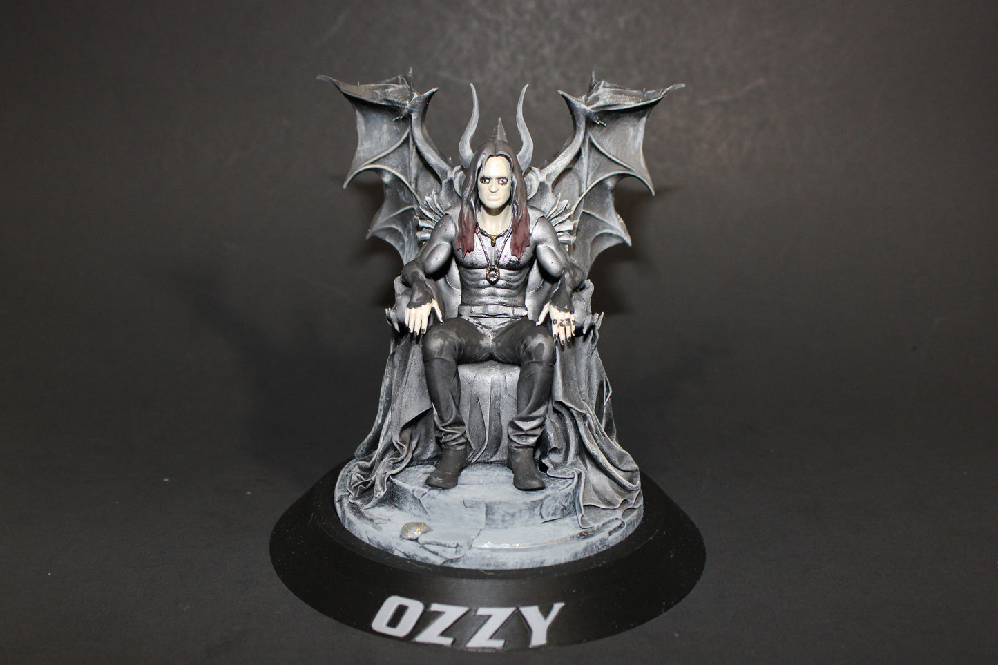 Hand-painted, resin-printed 5.5" tall statue of the Prince of Darkness.