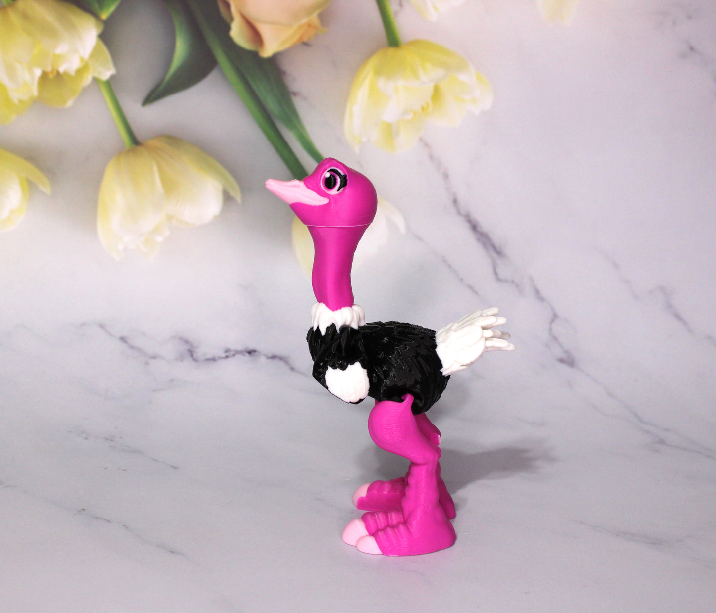 Ostrich or Flamingo 3D Printed Articulated Flexi Fidget Figurine