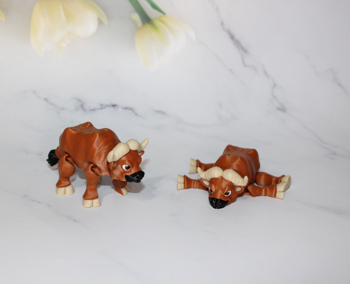 Buffalo 3D Printed Articulated Flexi Fidget Figurine
