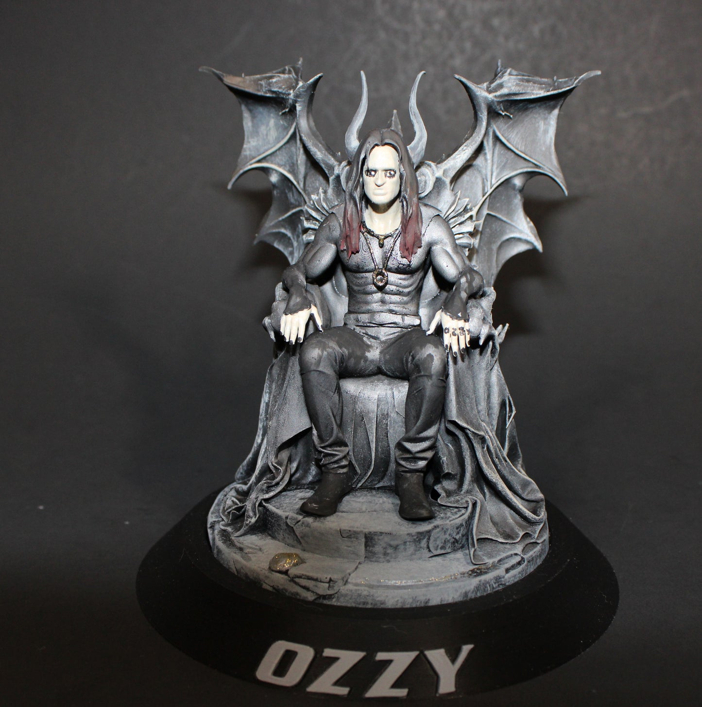 Hand-painted, resin-printed 5.5" tall statue of the Prince of Darkness.