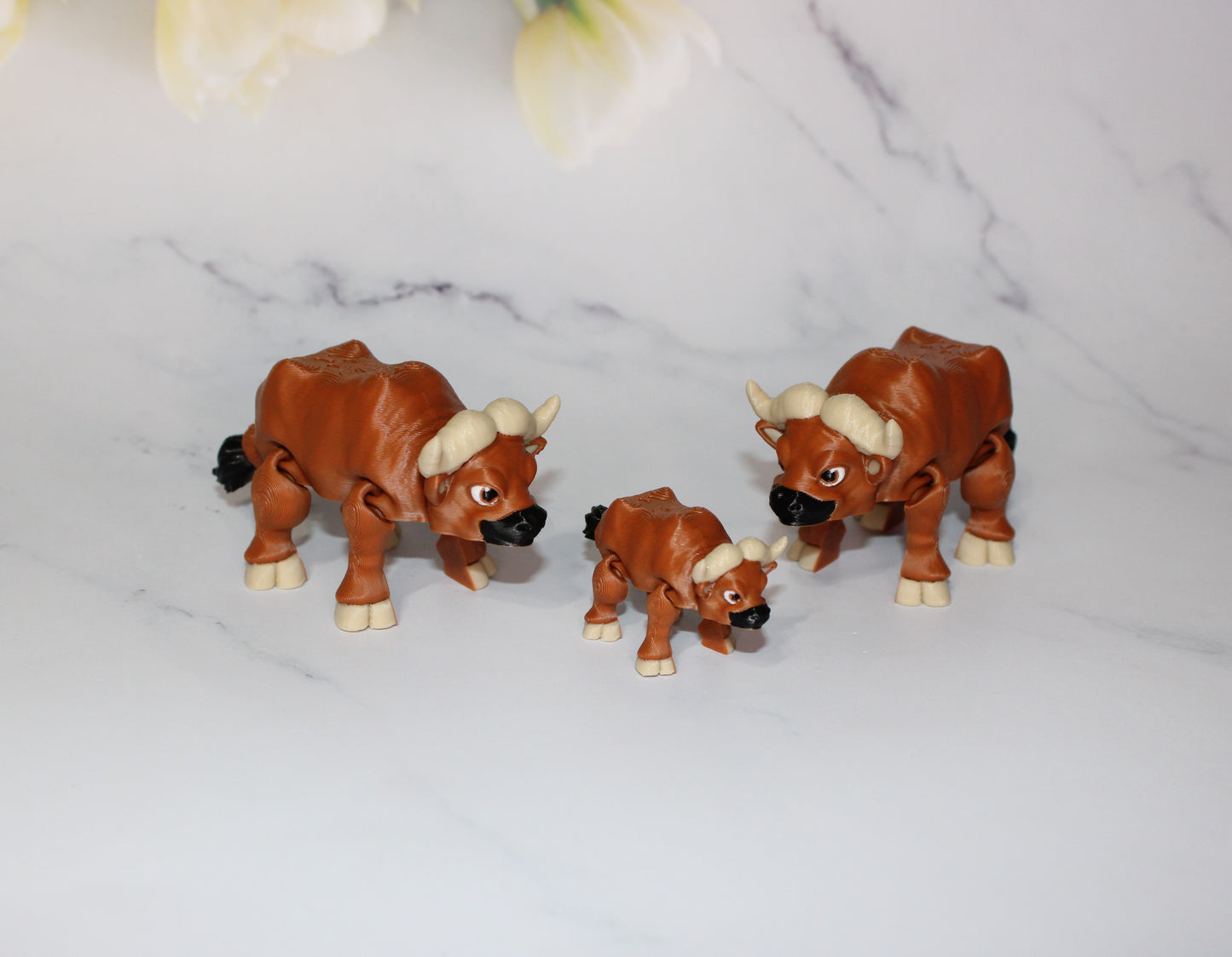 Buffalo 3D Printed Articulated Flexi Fidget Figurine