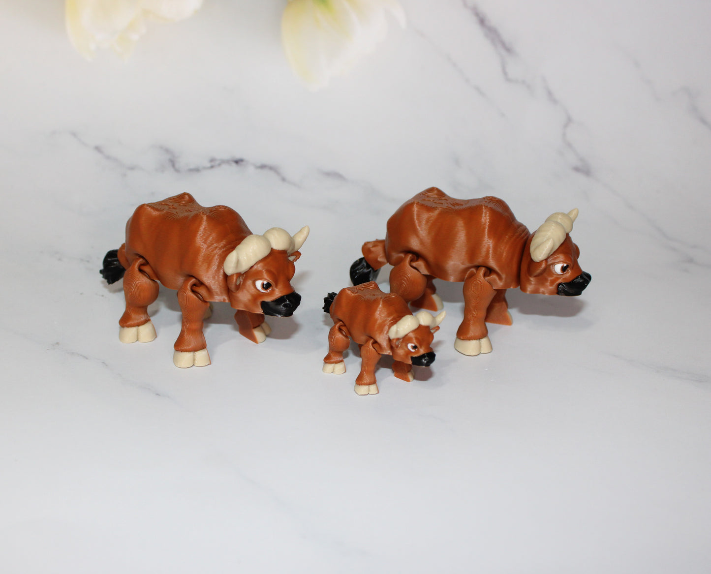 Buffalo 3D Printed Articulated Flexi Fidget Figurine