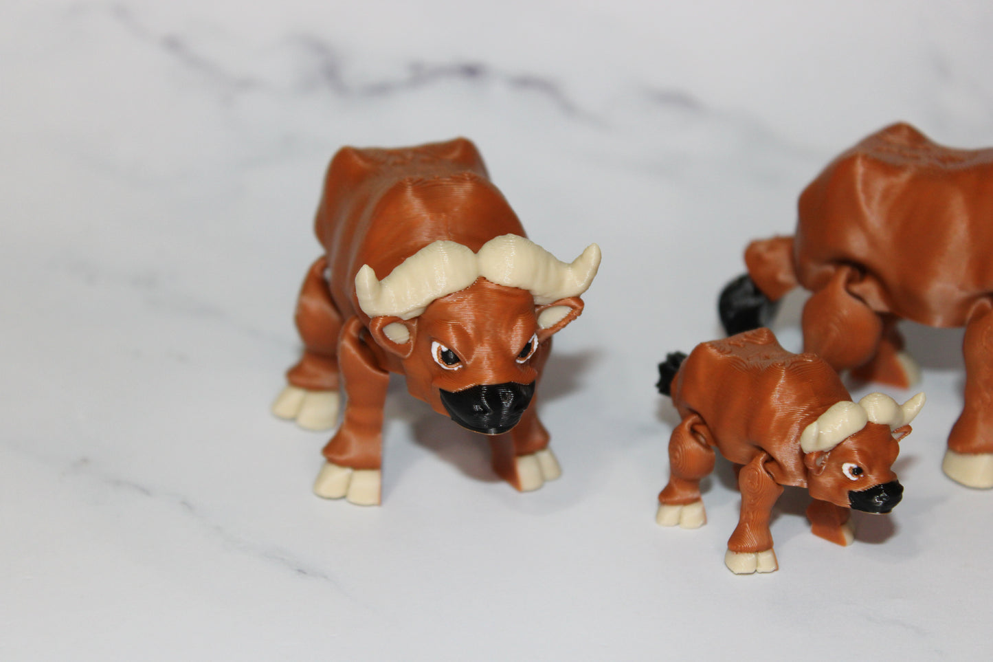 Buffalo 3D Printed Articulated Flexi Fidget Figurine