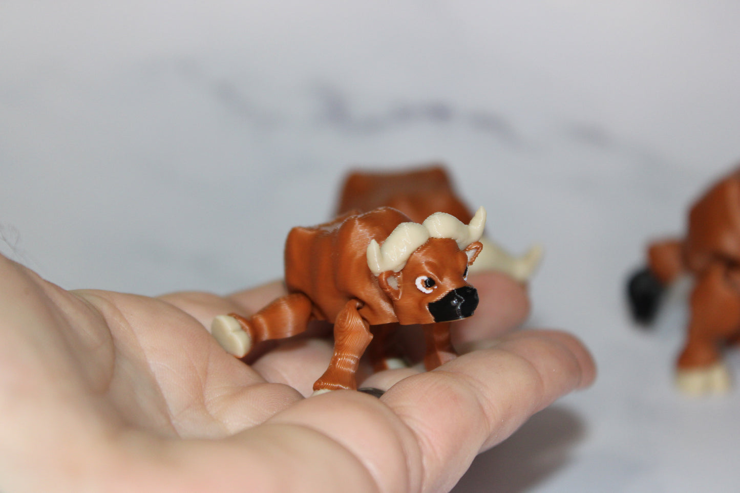 Buffalo 3D Printed Articulated Flexi Fidget Figurine