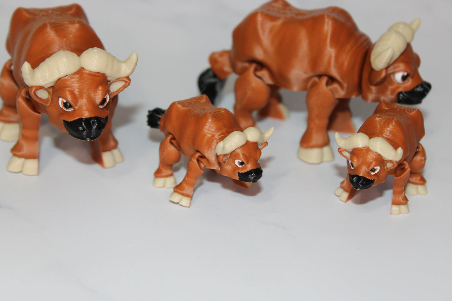 Buffalo 3D Printed Articulated Flexi Fidget Figurine