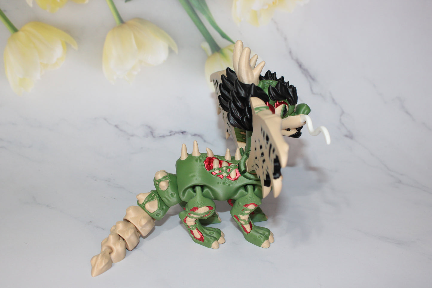 Zombie Dragon 3D Printed Articulated Flexi Fidget Figurine