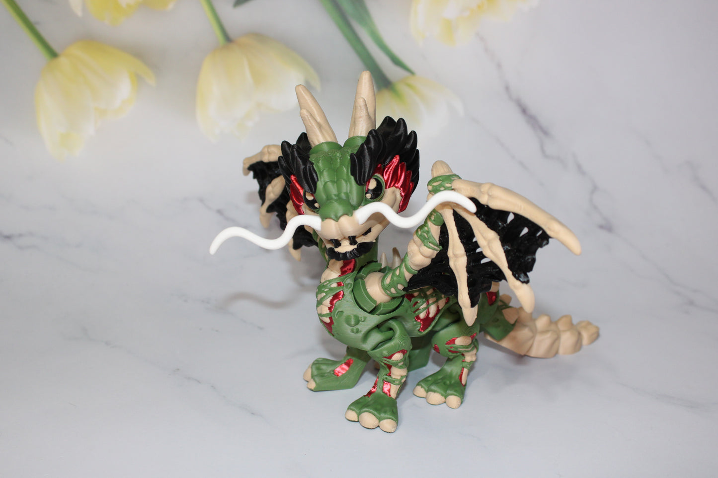 Zombie Dragon 3D Printed Articulated Flexi Fidget Figurine